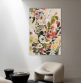 Abstract Blooming Flower by Palette Knife wall decor